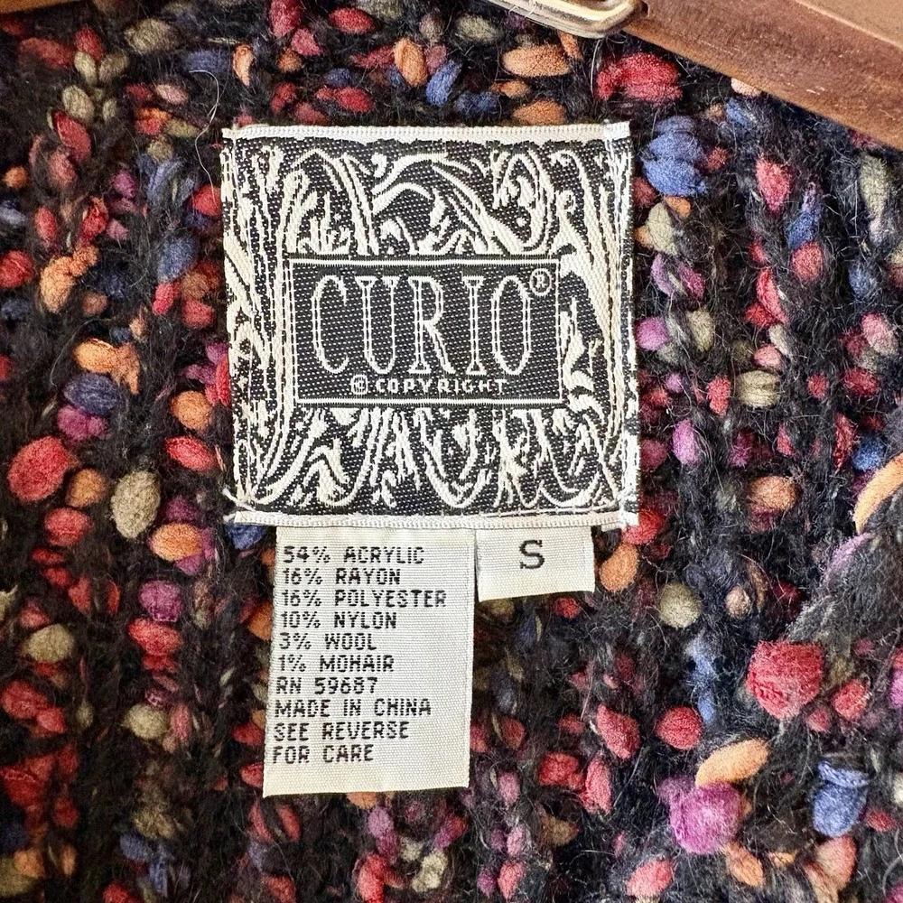 Vintage‎ Anthropologie Curio cardigan chunky knit chenille mohair sweater